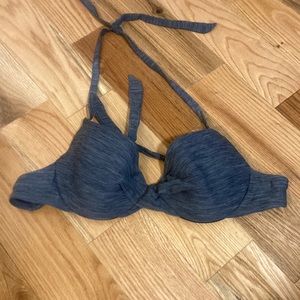 H&M grey and blue bikini top